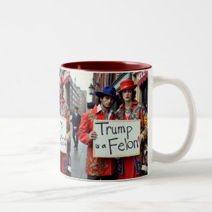 Taza Bicolor Trump es un movimiento de resistencia Felon