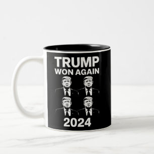 Taza Bicolor Trump Ganó De Nuevo Elección 2024 Día de Inaugurac