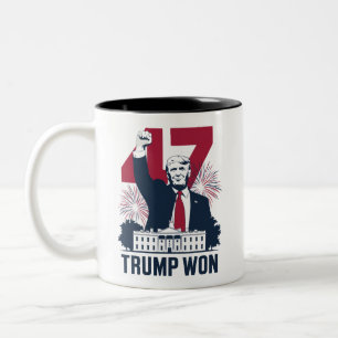 Taza Bicolor Trump Ganó De Nuevo Elección 2024 Presidente 47º