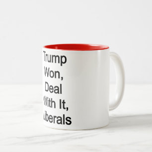 Taza Bicolor Trump ganó, lidiar con los liberales