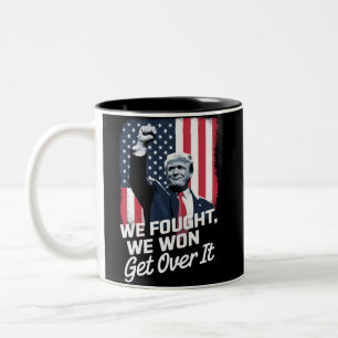 Taza Bicolor Trump Ganó Supéralo Victoria de Trump 47º Presiden
