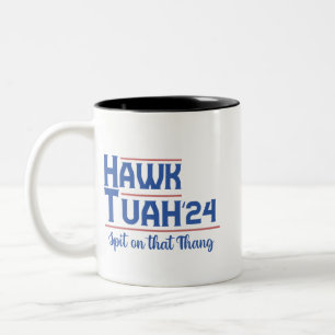 Taza Bicolor Trump presidencial con halcón escupiendo sobre eso