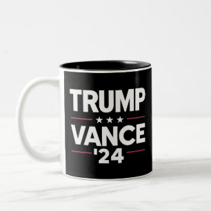 Taza Bicolor Trump Vance 2024 Para Presidente VP Elecciones EE.