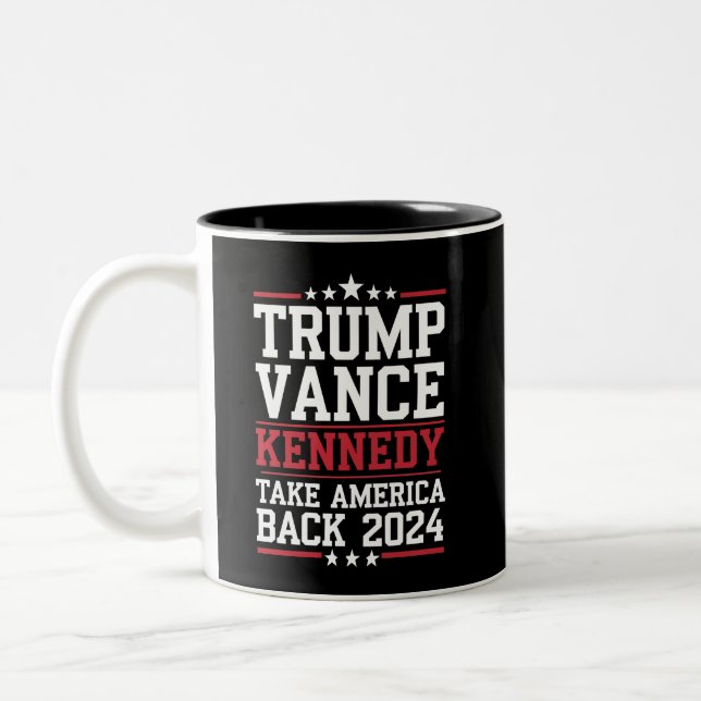 Taza Bicolor Trump Vance Kennedy recuperará a Estados Unidos (Izquierda)