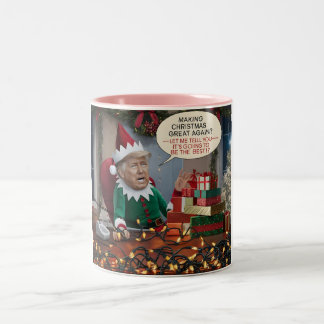 Taza Bicolor Trump vuelve a hacer grandes Navidades