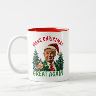 Taza Bicolor Trump vuelve a hacer grandes Navidades a los Navid
