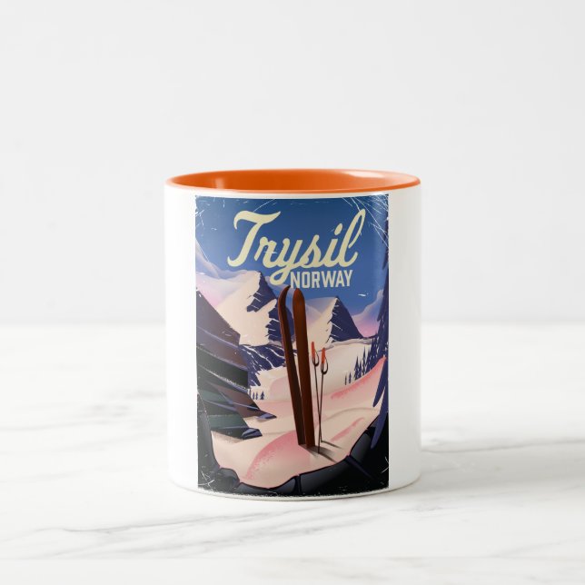Taza Bicolor Trysil Noruega esquí (Centro)