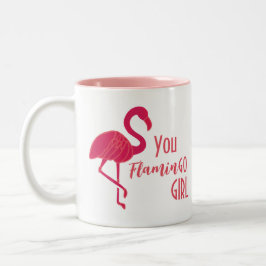 Taza Bicolor Tú, Chica Pink Flamingo