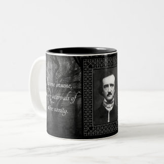 Taza Bicolor Tu Fave Edgar Allen Poe cita una cosquilla escalof