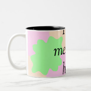 Taza Bicolor Tu mensaje aquí añadir texto nombre boho colorido