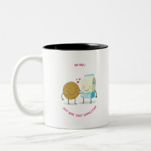 Taza Bicolor Tú y yo solo esa conexión Leche y galletas