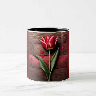 Taza Bicolor Tulip Rojo