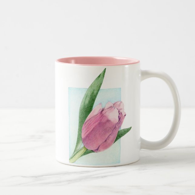 Taza Bicolor Tulipán rosado (Derecha)