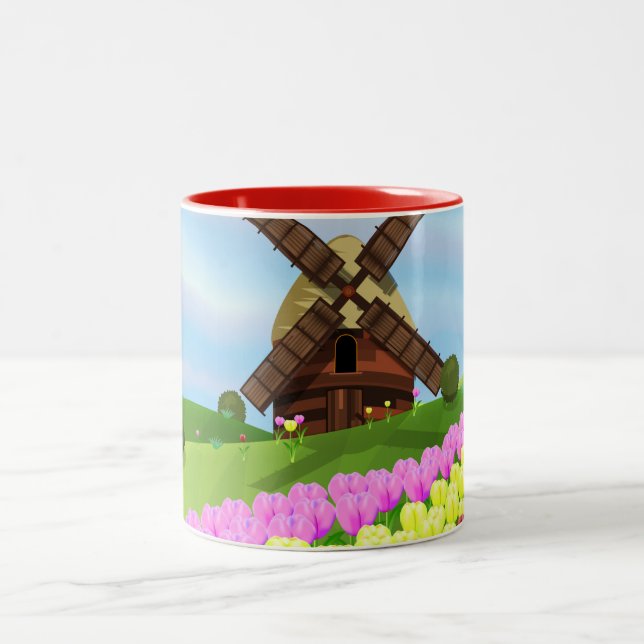 Taza Bicolor Tulipanes de Holanda (Centro)