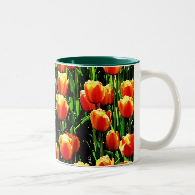 Taza Bicolor Tulipanes de la sol (Derecha)