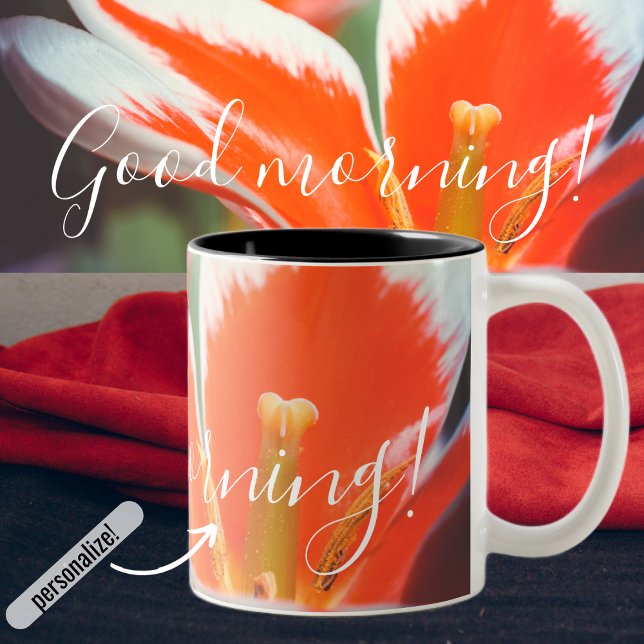 Taza Bicolor Tulipanes rojos (Subido por el creador)