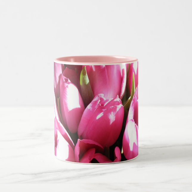 Taza Bicolor Tulipanes rosados (Centro)