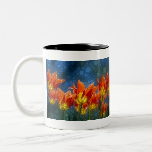 Taza Bicolor Tulipanos (Izquierda)