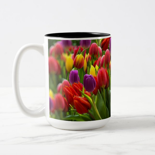 Taza Bicolor Tulips brillante (Izquierda)