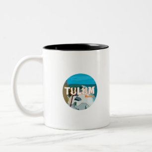 Taza Bicolor Tulum Mexico Gran Idea de Regalo