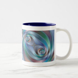 Taza Bicolor Túnel dividido - Mug fractal