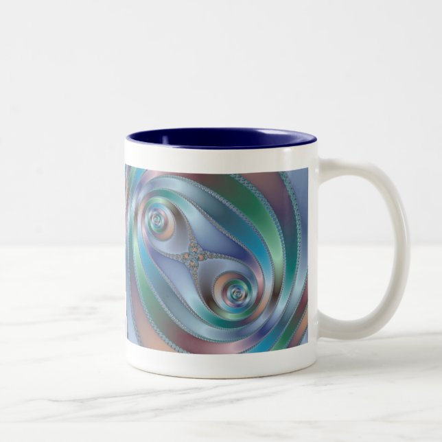 Taza Bicolor Túnel dividido - Mug fractal (Derecha)