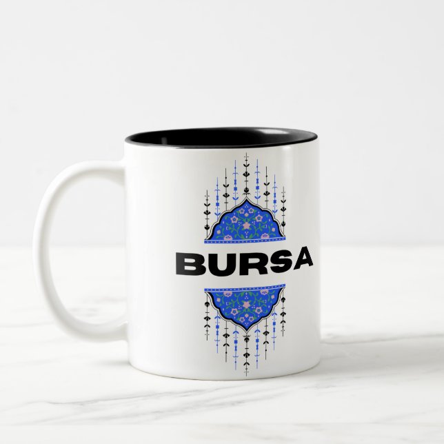 Taza Bicolor Turca Bursa Souvenir (Izquierda)