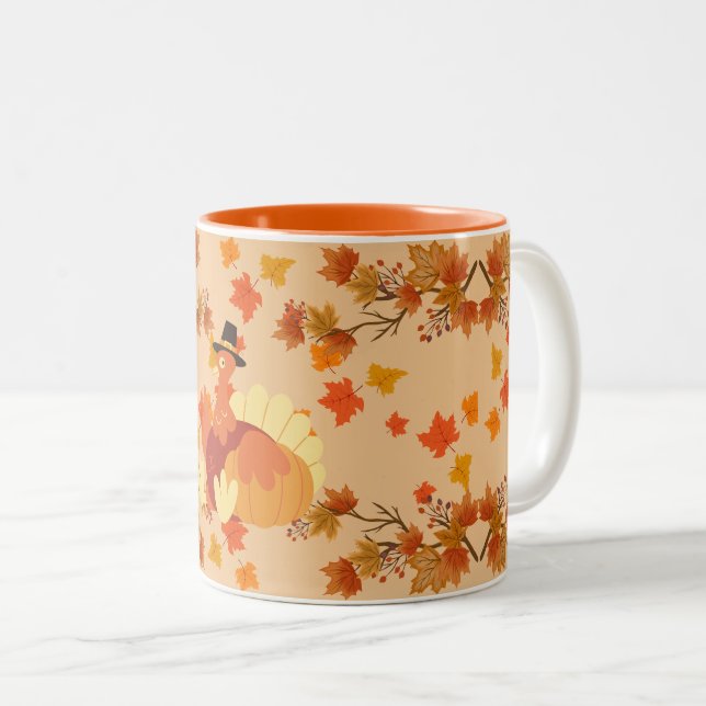 Taza Bicolor Turquía en caída (Anverso derecho)