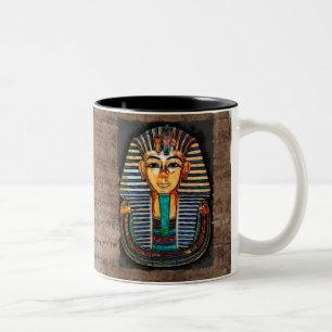 Taza Bicolor TUTANKHAMEN Pharaoh Mug del Antiguo Egipto