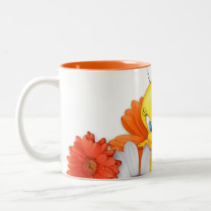 Taza Bicolor Tweety with Daisies