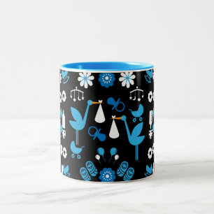 Taza Bicolor Twin Boy Stalk Delivery Blue