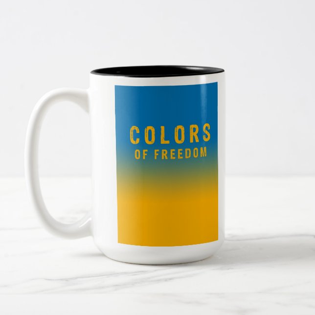 Taza Bicolor Ucrania, colores de libertad (Izquierda)