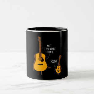 Taza Bicolor Uke Ukulele Yo soy tu padre regalo