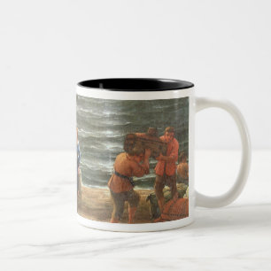 Taza Bicolor Ulises que vuelve Chryseis a su padre