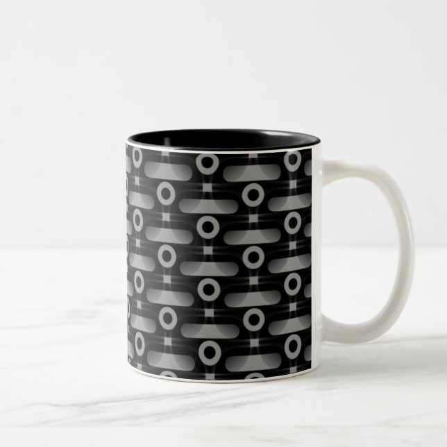 Taza Bicolor Ultramodern Abstract Mug, Gris (Derecha)