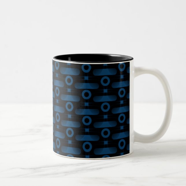 Taza Bicolor Ultramodern Abstract Mug, Royal Blue (Derecha)