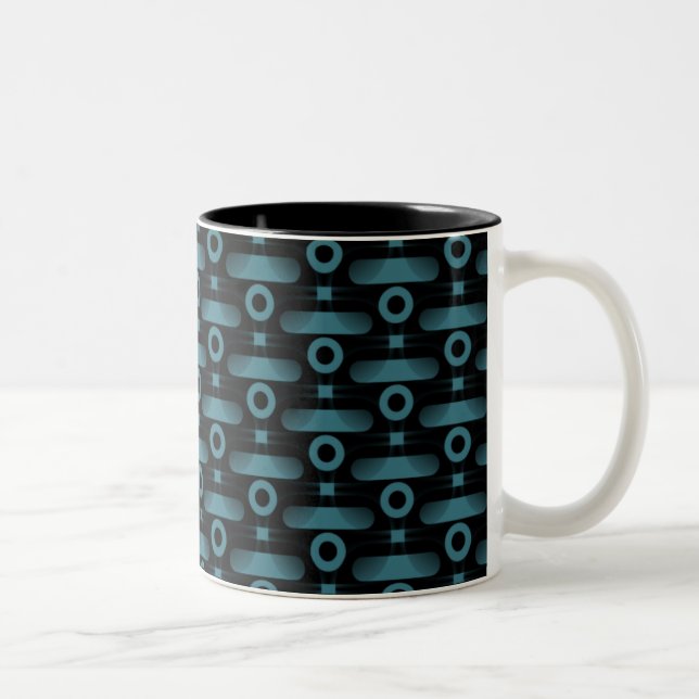 Taza Bicolor Ultramodern Abstract Mug, Turquesa (Derecha)