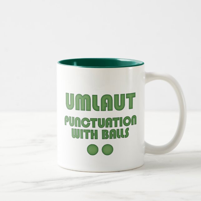 Taza Bicolor Umlaut Balls (Verde) (Derecha)