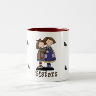 Taza Bicolor Un abrazo de las hermanas