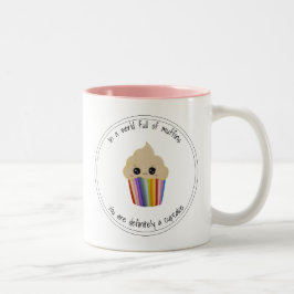 Taza Bicolor Un Adorable Pastel De Café De Dos Tonos