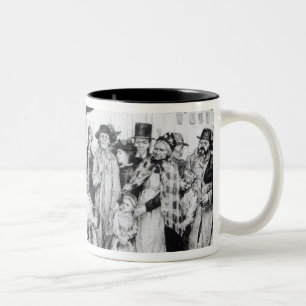 Taza Bicolor Un altavoz socialista, grabado por W.Strong, 1891