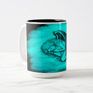 Taza Bicolor Un ángel dormido