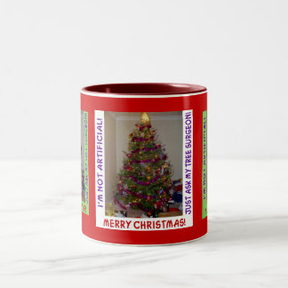 Taza Bicolor Un auténtico árbol de Navidad