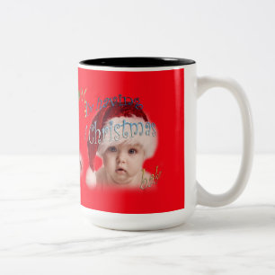 Taza Bicolor Un bebé Navidad