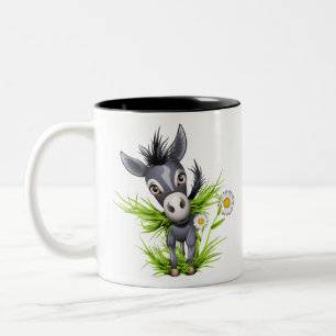 Taza Bicolor Un burro gris oscuro