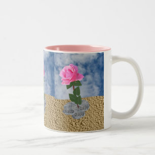 Taza Bicolor Un color de rosa en el desierto
