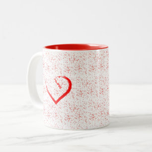 Taza Bicolor Un Corazón Agradable Con Dos Tones De Café