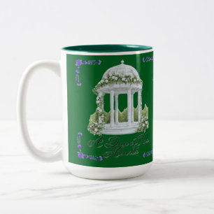 Taza Bicolor Un día de dos corazones verde bosque