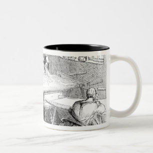 Taza Bicolor Un día en los fabricantes del cordón de Nottingham