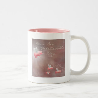 Taza Bicolor Un día increíble para los cerdos voladores